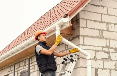 Pose et remplacement de gouttières à Montcet